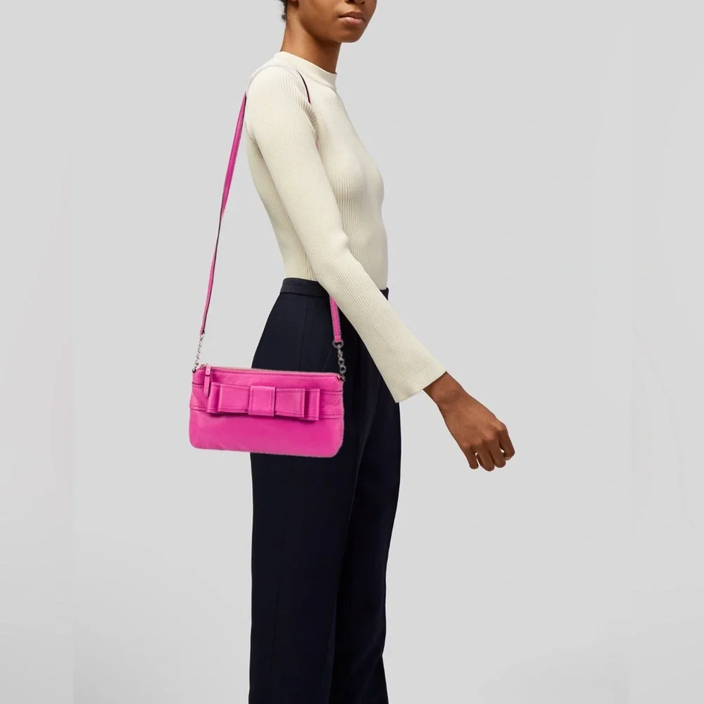 Kate Spade New York Bow Accent Leather Crossbody Bag - Picture 2 of 3